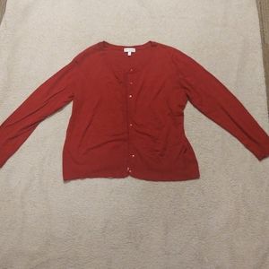 Fashion Bug red XL button up cardigan sweater